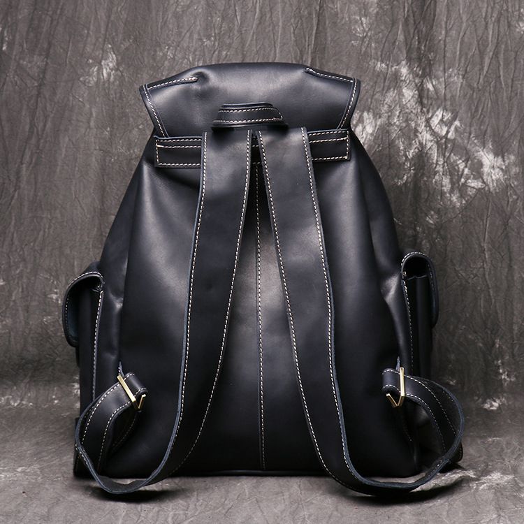 Unisex Full Grain Leather Backpack Womens Drawstring Backpack Handmade  Genuine Leather Large Laptop Bag Gifts For Christmas