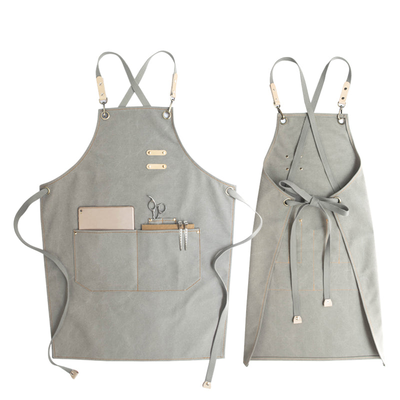 Waterproof Canvas Apron Custom Men's Apron Personalized Work Apron Cafe Apron Server Apron Shop Apron GP900A - LISABAG