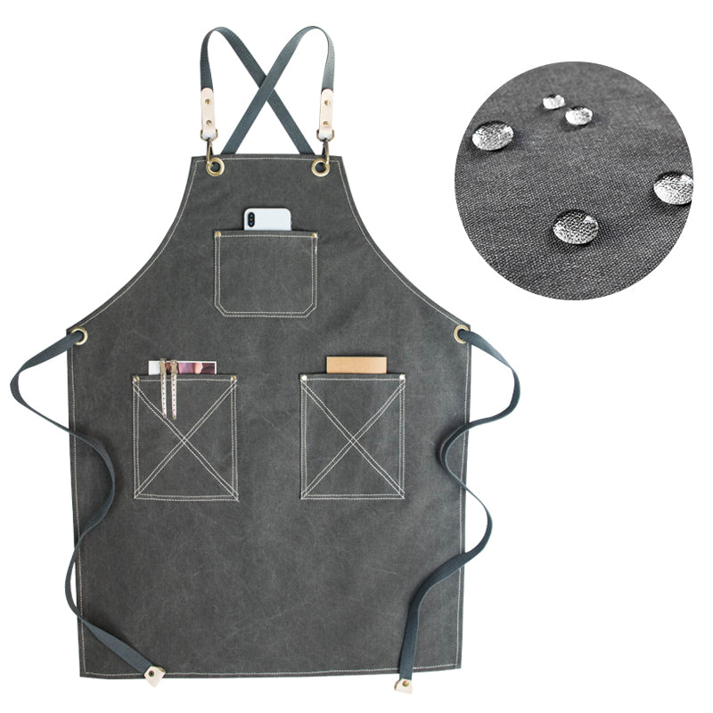 Waterproof Canvas Work Apron Personalized Apron Studio Apron Craftsman Apron Hairdresser Apron GPF953 - LISABAG