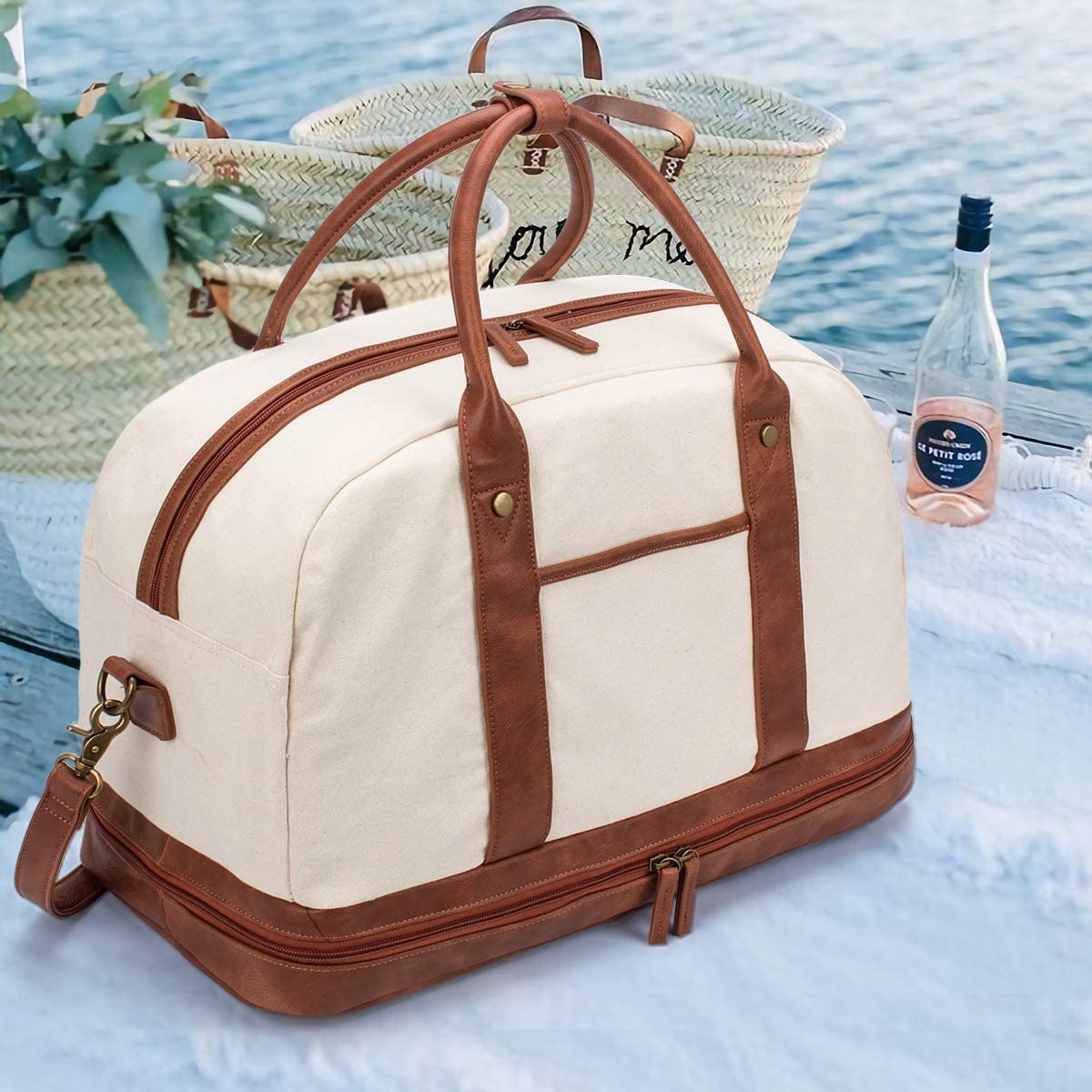 bolso-de-viaje-para-mujer-grande  Canvas weekender bag, Bags, Overnight  travel bag