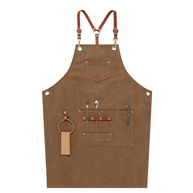 Work Apron Wear Resistant Canvas Apron Gardener Apron Custom Logo Studio Apron Large Apron ZW00-27Z - LISABAG