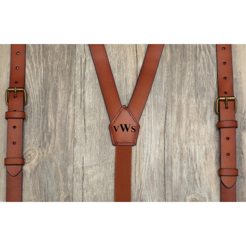 Personalized Leather Suspenders Wedding Suspenders Groomsmen Suspenders T0194